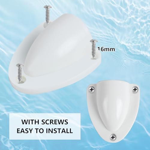 4-Pack Marine Clamshell Wire Vent Cover - 2.5-inch Nylon - White