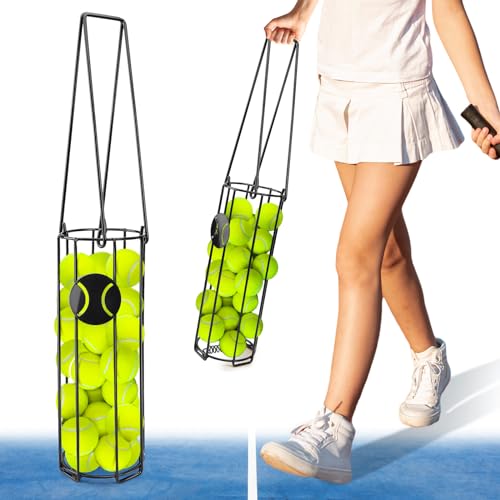Tennis Ball Hopper Collector - Black, Holds 24 Balls