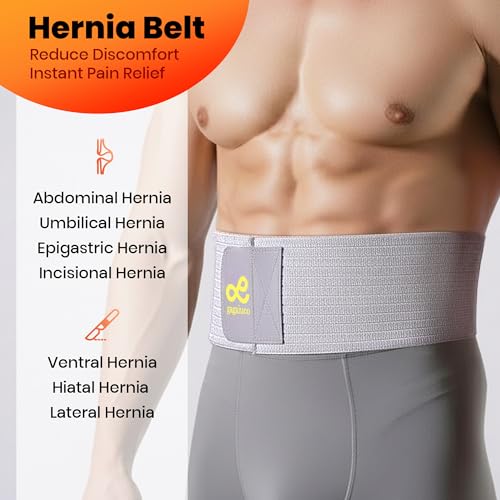 Gagaiuco L-Size Umbilical Hernia Belt for Men & Women, Abdominal Support with Compression Pads