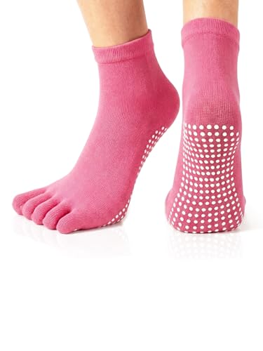 Non-Slip Pilates Barre Grip Socks for Women - Rose