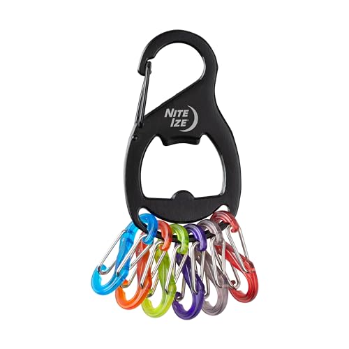 Stainless Steel Key Holder with Colorful S-Biners - Keychain Organizer