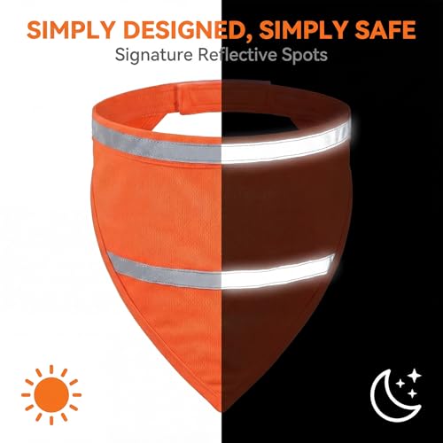 High Visibility Reflective Dog Vest - 2 Pack, Fits Neck 16-20.5 Inches