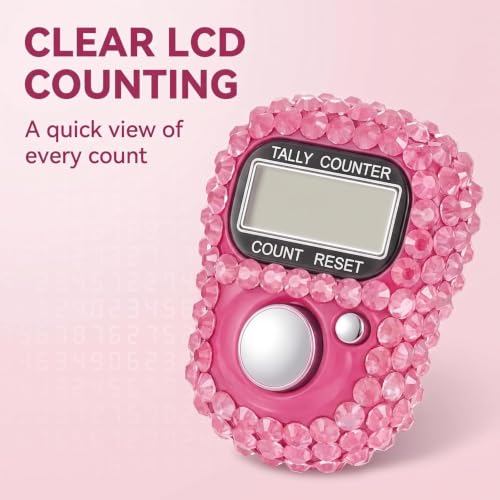 Pink Electronic Tally Counter - 2 Pack with LCD Display