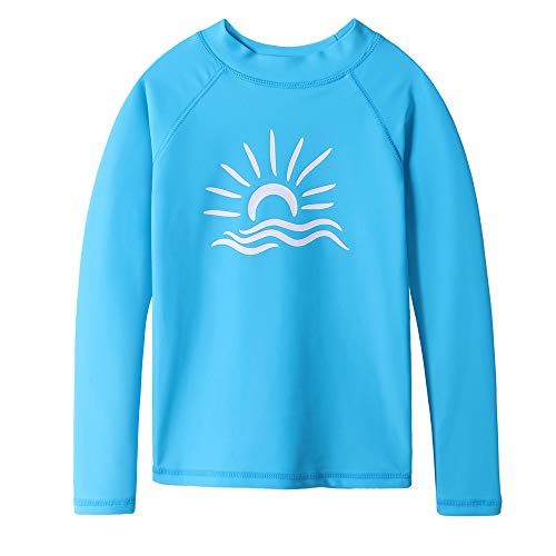 Kids Long Sleeve Rashguard Swimsuit UPF 50+ - 3-4T Blue