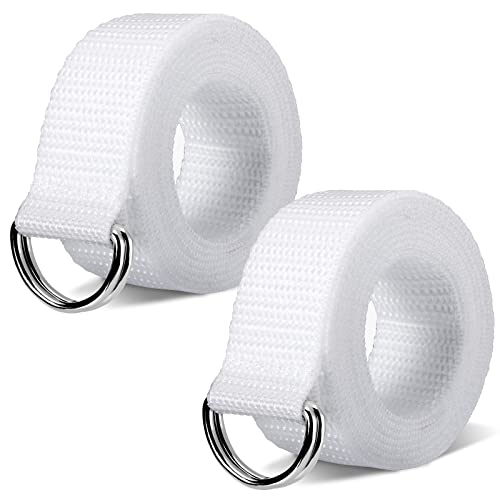 Seematn Web Football Belt 52 Inches Pants D Ring Belts for Men Women