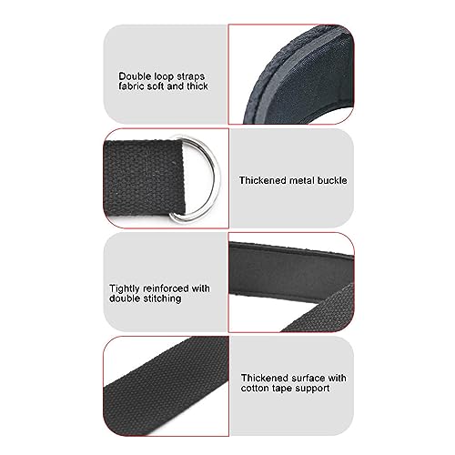 Adjustable D Ring Pilates Straps - Anti-Slip Double Loop for Home Gym