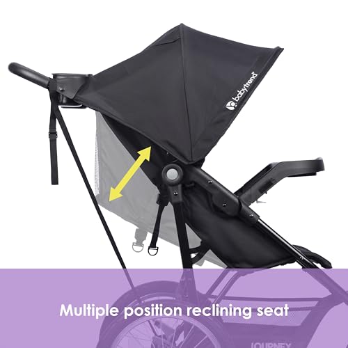 Jogging Stroller with Canopy and Parent Tray - Stellar Black