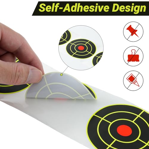 3 Inch Reactive Splatter Target Stickers - 200 Pcs Self-Adhesive