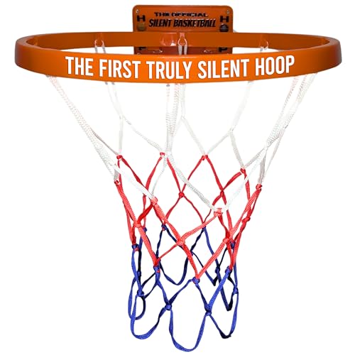 Wall-Mounted Silent Basketball Hoop - 12-Inch Rim for Indoor Use