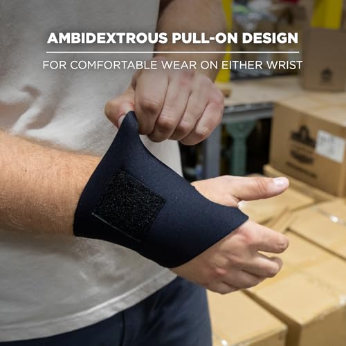 Ambidextrous Single-Strap Wrist Support - Medium, Black