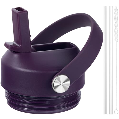 FLORAPELL Nordic Purple Straw Lid for Yeti Rambler 18oz-64oz Water Bottles with Handle