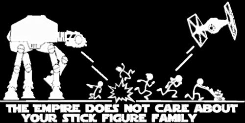 Star Wars Family Decal Sticker - 11" x 5.5" - White