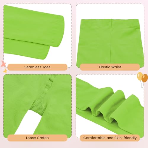 Girls Ballet Dance Tights for Toddler 1-3T - Fluorescent Green