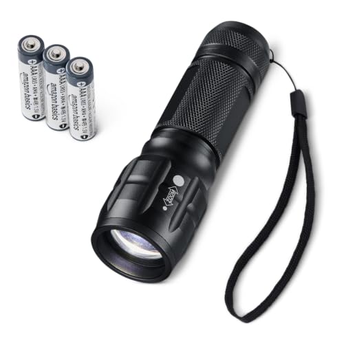 Tactical Flashlight - 140 Lumens, Waterproof, 3 Modes, Zoomable