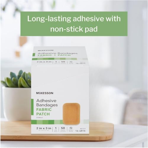 Adhesive Bandages - Sterile Fabric, 2x3 in, 50 Count