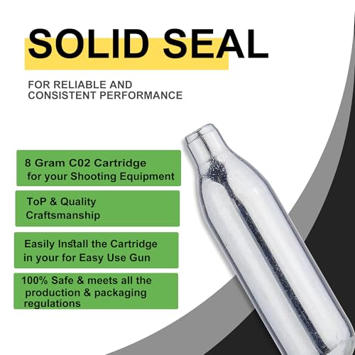 8G CO2 Cartridges - Non-Threaded High-Grade Cylinder - 10 Pack