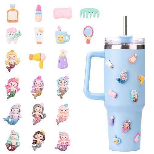 3D Stickers Pack - 20 Mermaids Cleaning Designs for Owala Stanley Cup