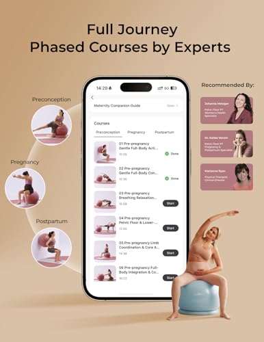 Pregnancy Ball Set with App Courses - Glacier Blue, Anti-Burst