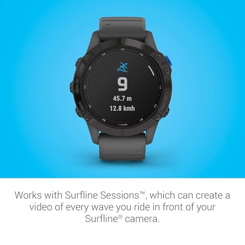 Garmin Fenix 6 Pro Solar GPS Watch - 1.4-Inch Display, Black