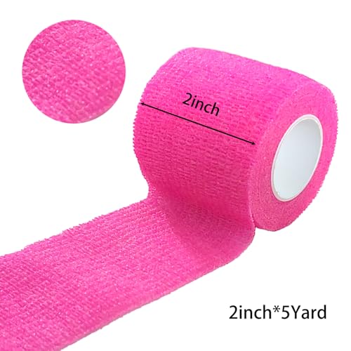2 Inch Self Adhesive Bandage Tape - 6 Pack, Pink