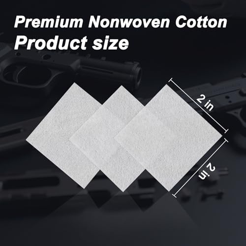 900 Count Gun Cleaning Patches - 2x2 Inch Lint-Free Cotton Pads