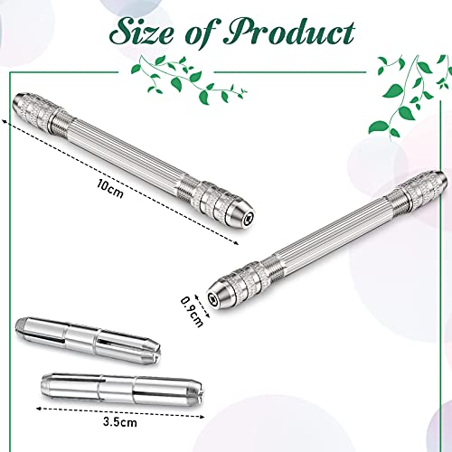 Double Ended Pin Vise DIY Hand Drill Pin Vise Resin Drill Wire Twisting Tools with Copper Collet Copper Jewelry Making Tools for DIY Hairpin Keychain Bracelets Necklace