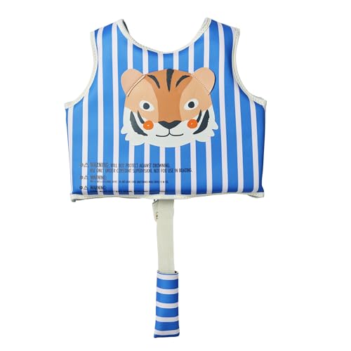 Kids Swim Vest with Adjustable Safety Strap - Blue, Size 2-3, Sunnylife
