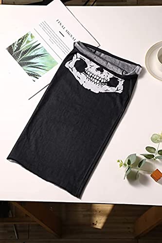 WYSUMMER 4/8Pcs Skull Face Gaiter Bandanas for Neck, Face & Head, Mix Skull-e-8pcs