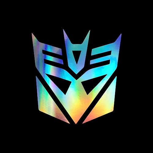 Decepticon Helmet Vinyl Decal - 5" x 4.75" Holographic