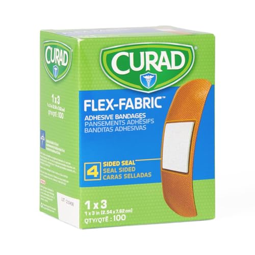 Curad Flex Fabric Adhesive Bandages 1 x 3 Inches, Sterile, Pack of 1200