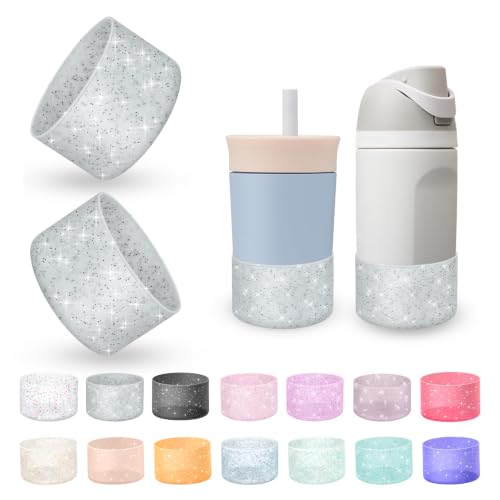 Silicone Boot for Owala Kids Water Bottle - Silver Bling 2-Pack