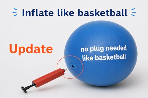 6 Inch Blue Pilates Ball with Air Pump - Small Exercise Ball