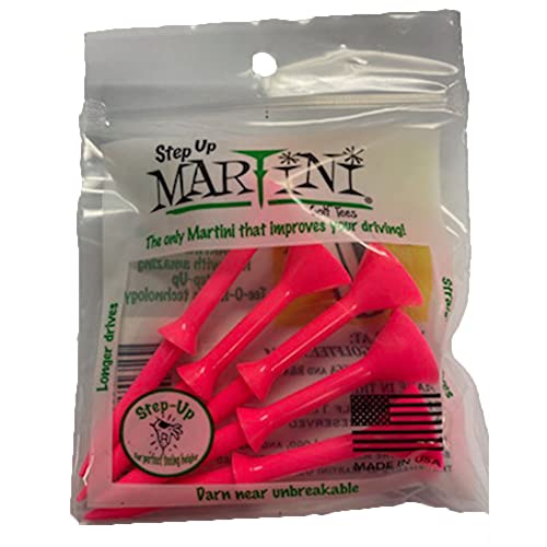 Martini Step-Up Golf Tees - Virtually Unbreakable Pink