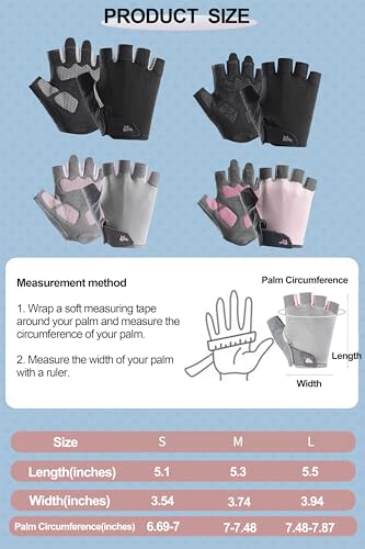 Fingerless Cycling Gloves - Black with Mesh, M Size