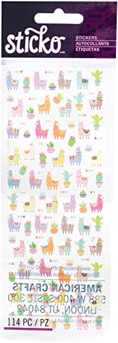 Tiny Llama Squishy Dimensional Stickers - 139 Piece Scrapbooking Set