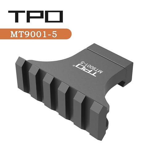 90 Degree Picatinny Rail Mount Offset Mount - Black 5 Slot