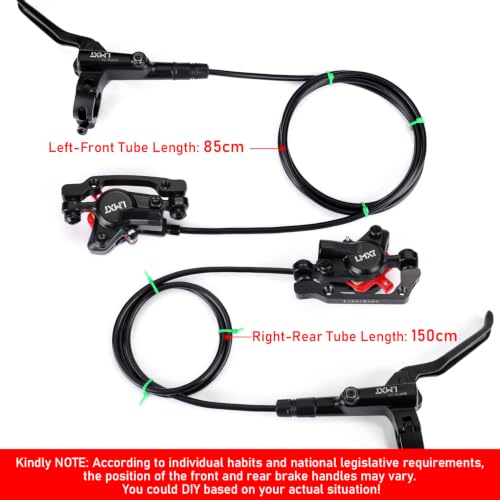 Hydraulic Disc Brake Kit - Dual Piston Calipers 160mm Rotors - Black Set