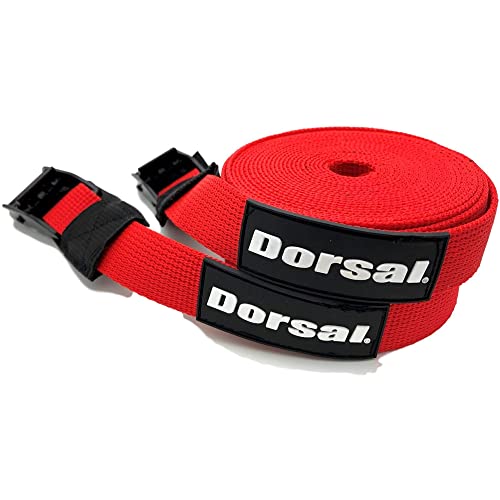15 Ft Tie Down Straps for Surfboards, Kayaks, Canoes - 2 Pack