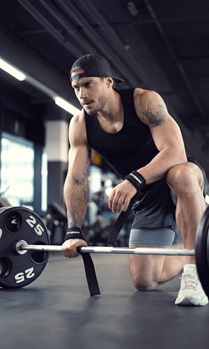 Weightlifting Wrist Straps for Secure Grip and Comfort - Padded Cotton