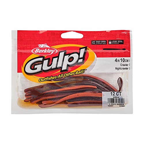 Berkley Gulp! Nightcrawler 4-Inch Soft Bait for Walleye Fishing