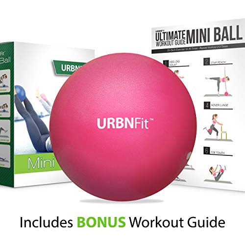 9” Mini Exercise Ball - Pink Pilates & Yoga Stability Ball for Core Strength, Balance, and Physical Therapy