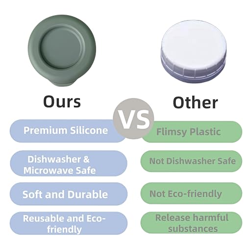 Silicone Milk Bottle Caps - 4 Pack, 48mm Reusable Lids