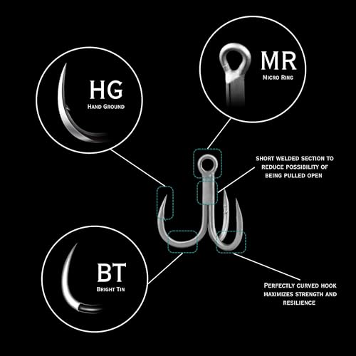 BKK Raptor-Z Treble Hook 3/0 Multi - 4X Heavy Duty, Saltwater, Hand Ground Point
