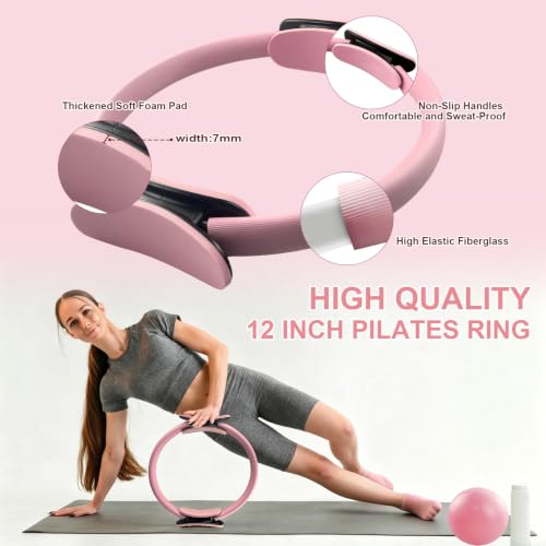 Pilates Equipment Kit with Ring, Ball, Weights & Resistance Bands