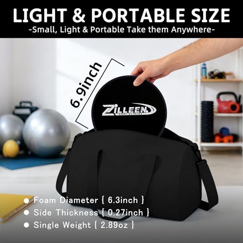 Exercise Sliders for Pilates and Fitness - Black, 2-Piece Set