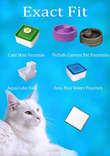 Amazinpure Cat Fountain Filter Replacement Pack for Zeus Catit Mini - 12 Pack
