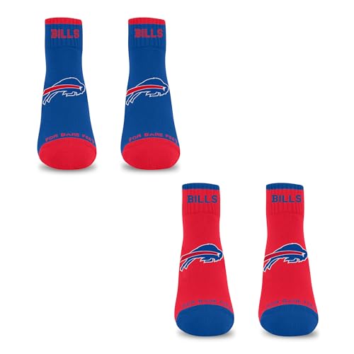 NFL Kids Front and Center Low Quarter Socks - Buffalo Bills