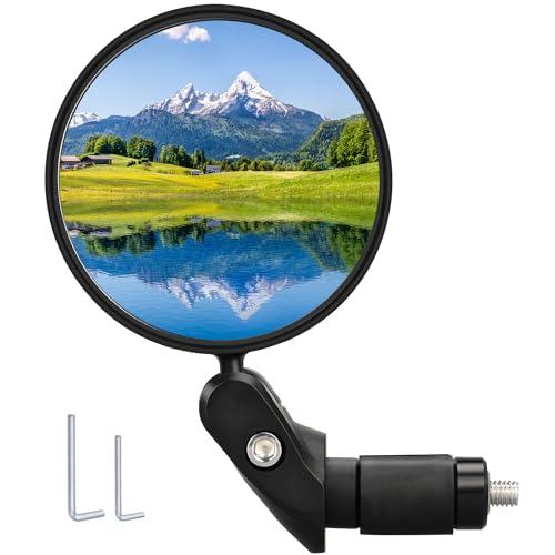 HD Convex Bicycle Rearview Mirror - Adjustable 360° Handlebar Mount - 1pcs