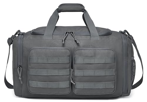 Wotony Tactical Duffle Bag for Men 35L Dark Gray Military Workout Gym Travel