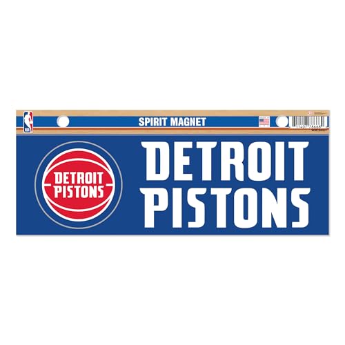 Detroit Pistons NBA Team Spirit Magnet 4x10 Vinyl Decor Badge
